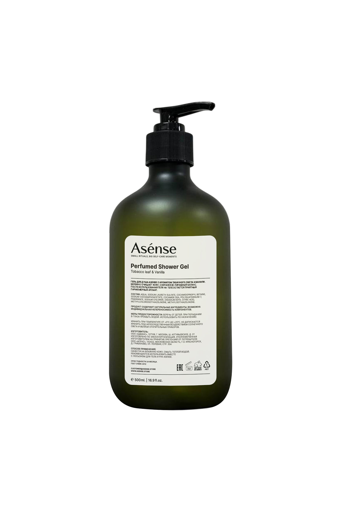 Asense Perfumed Shower Gel Tobacco leaf & Vanilla, 500 ml