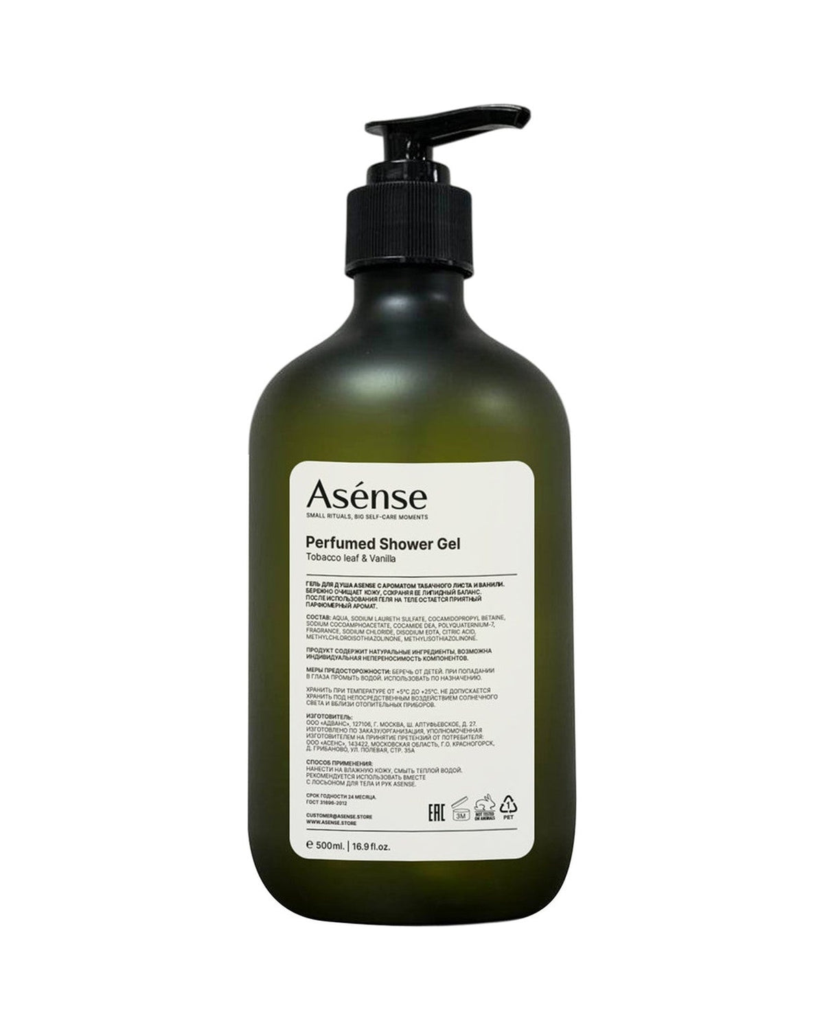 Asense Perfumed Shower Gel Tobacco leaf & Vanilla, 500 ml